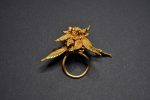 artisan botanical bud ring 24k gold