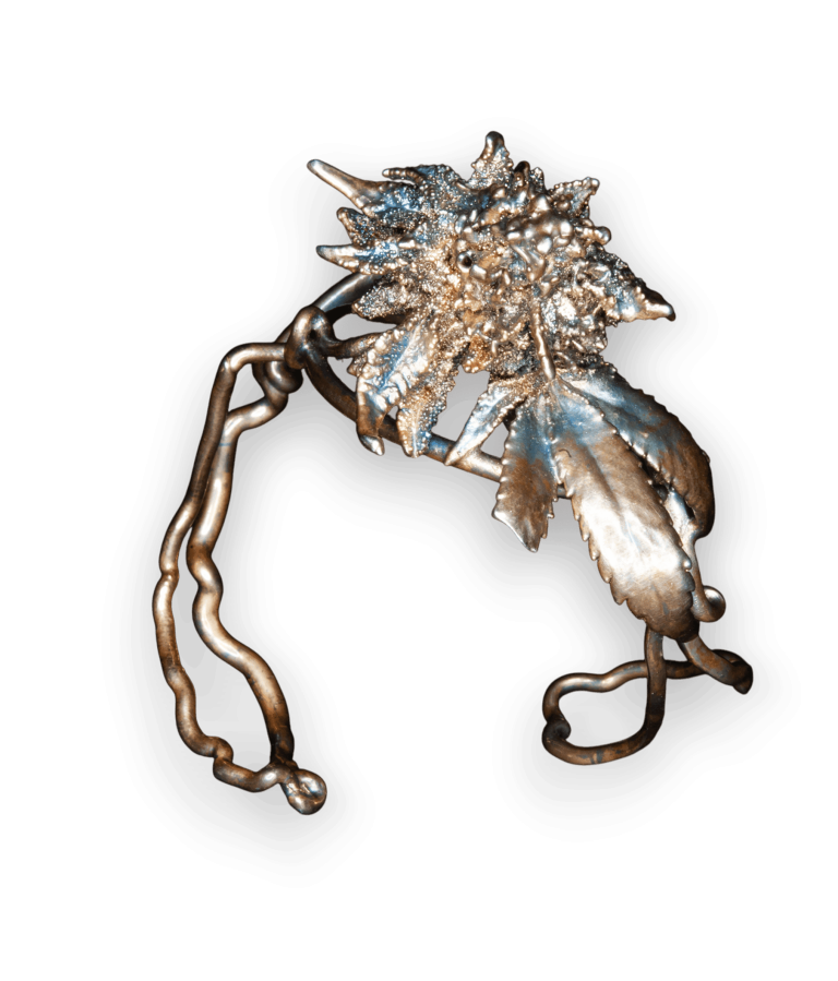 botanical flower bracelet precious metals 420 karat