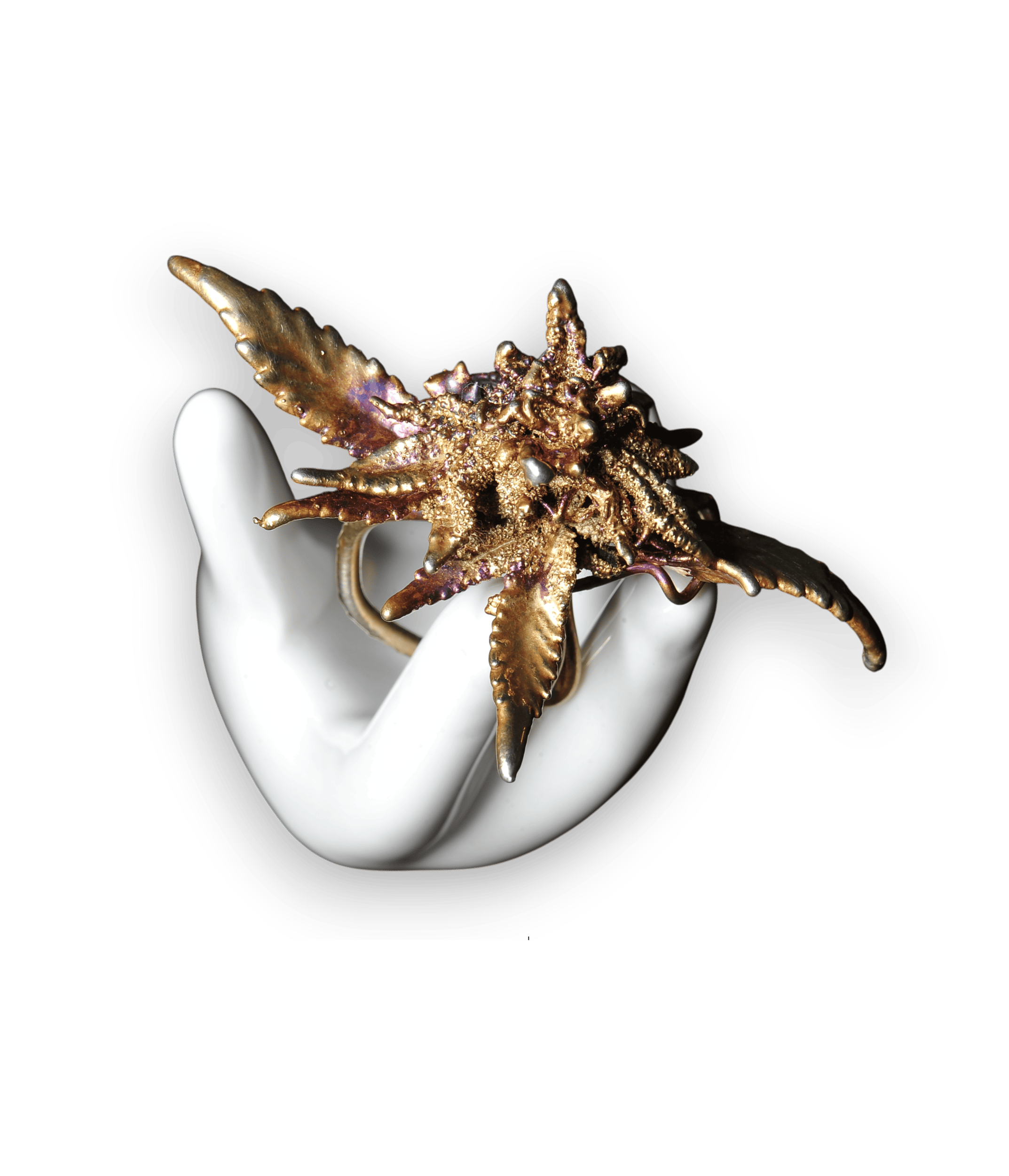 natural botanical bud ring gold silver 420karat natural botanical bud ring gold silver 420karat