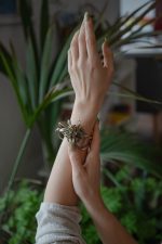 nature inspired botanical bracelet handcrafted