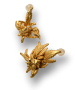 24k gold botanical bud earrings 420karat
