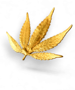 420karat botanical leaf pendant gold