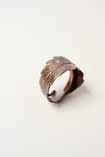 artisan botanical leaf ring handcrafted