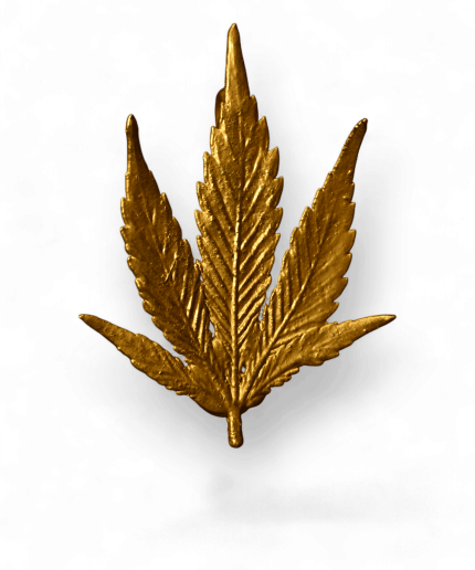 botanical botanical leaf gold pendant 420karat