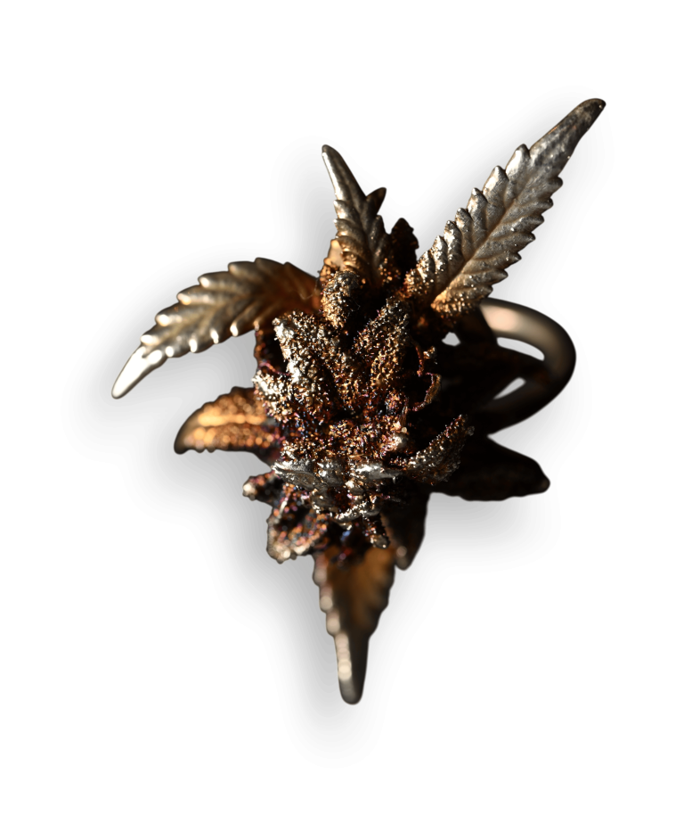 botanical bud ring nature inspired silver