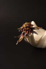 botanical bud ring silver precious minerals