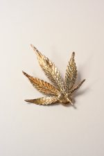 botanical leaf silver pendant handmade jewelry