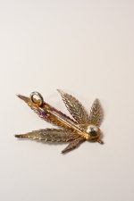 botanical leaf silver pendant nature inspired