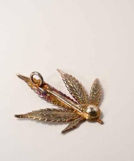 botanical leaf silver pendant nature inspired