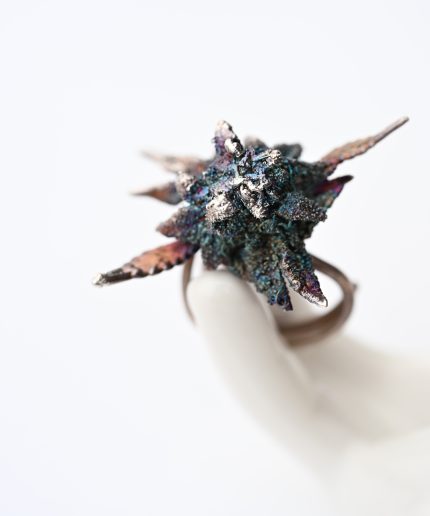 eternal bud ring silver mineral form