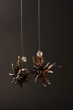 handmade botanical bud earrings witch silver