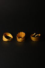 handmade botanical leaf ring gold