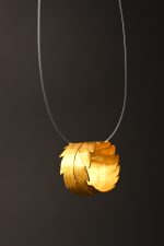 handmade gold botanical leaf ring