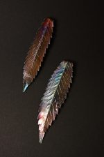leaf pendant painted silver 420 karat