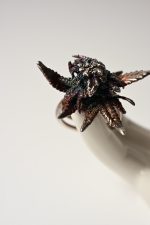 living bud ring handcrafted silver crystals