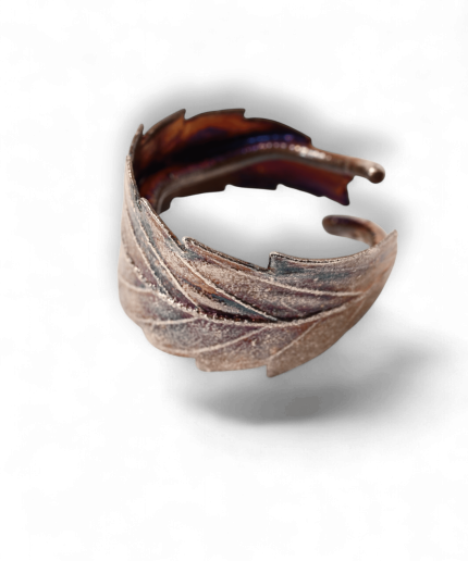 lunar leaf silver ring botanical 420karat