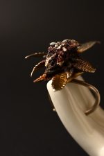 nature inspired botanical bud ring silver crystals 420karat