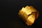 nature inspired botanical leaf ring gold