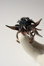 nature inspired botanical ring silver
