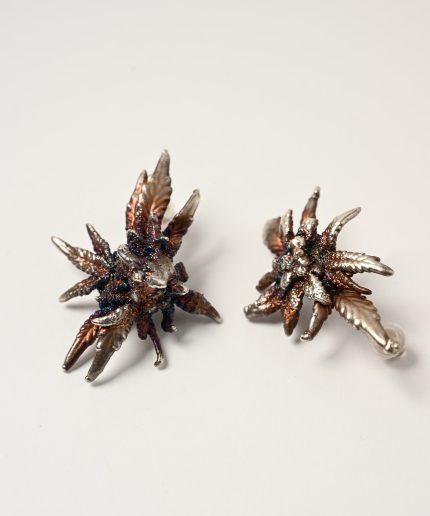 silver botanical bud earrings 420karat
