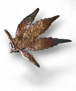 silver leaf pendant one of a kind artisan