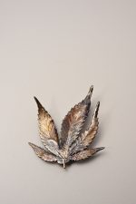 silver leaf pendant one of a kind artisan piece