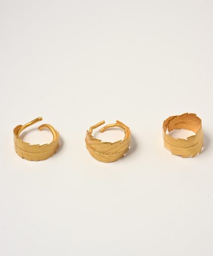 unique botanical leaf ring handcrafted