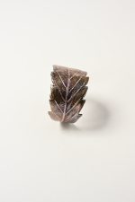 unique botanical leaf silver ring